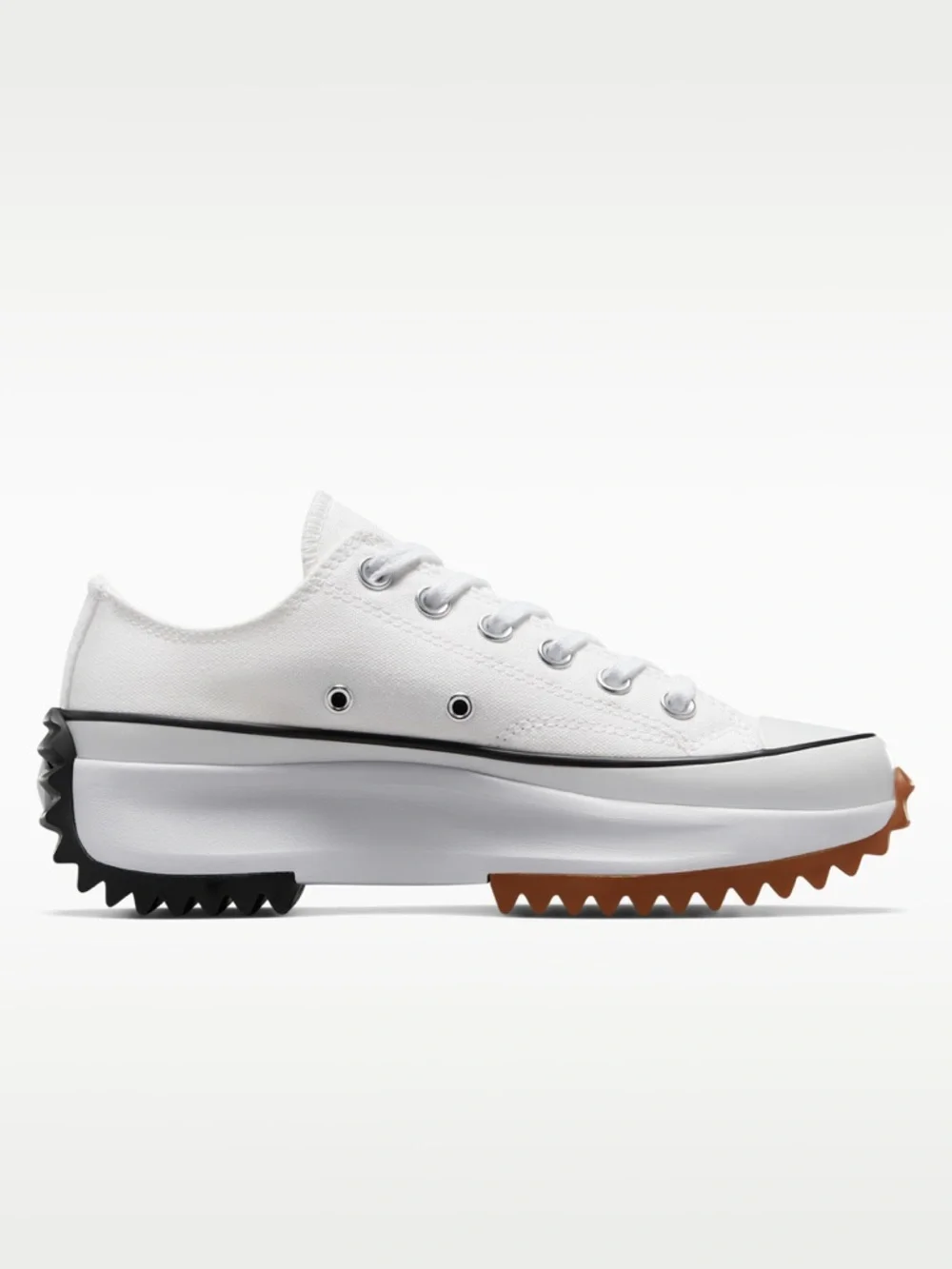 Converse Run Star Hike Platform White with Brown and Black Accents - Picture 2 of 8